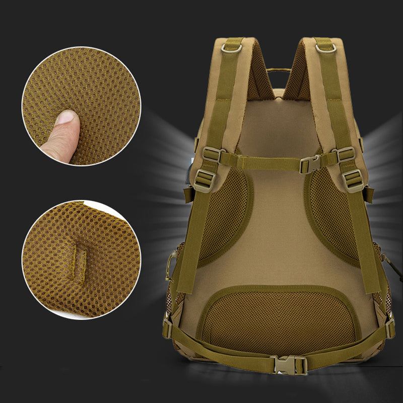 35L USB Charging Port Tactical Backpack with Headphone Interface
