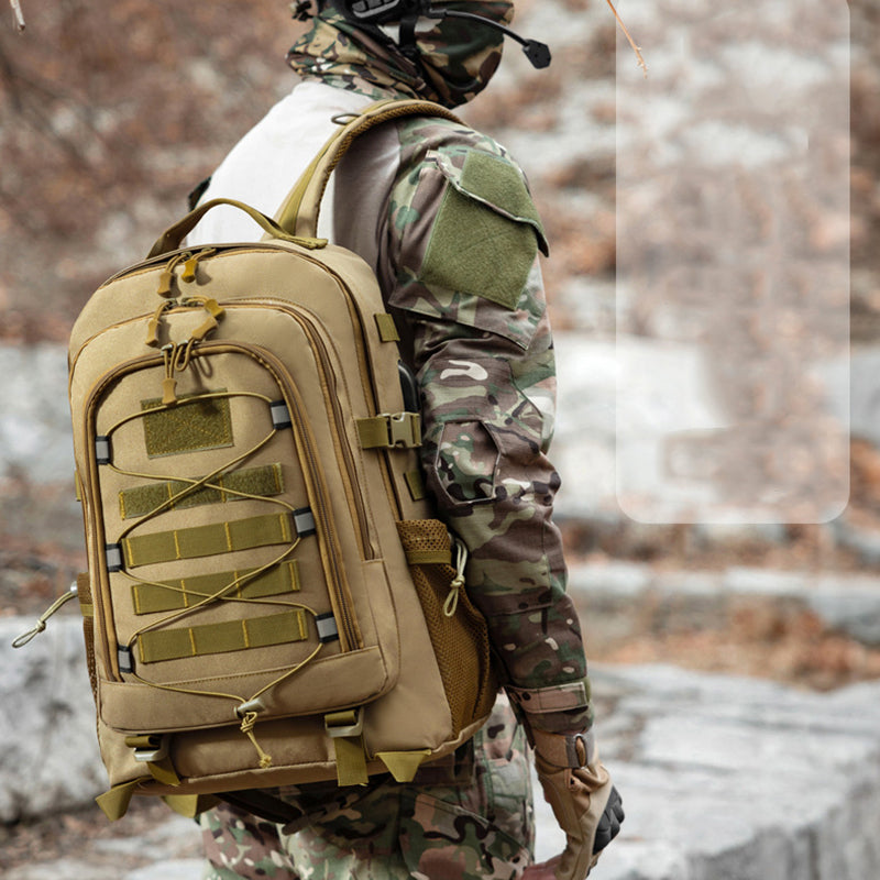 35L USB Charging Port Tactical Backpack with Headphone Interface