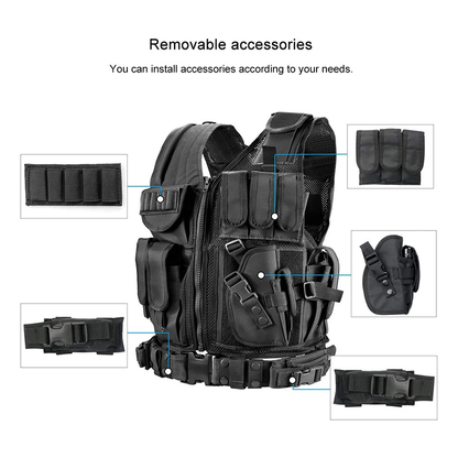 Elite Sportsman Tactical Scenario Vest Removeable accessories