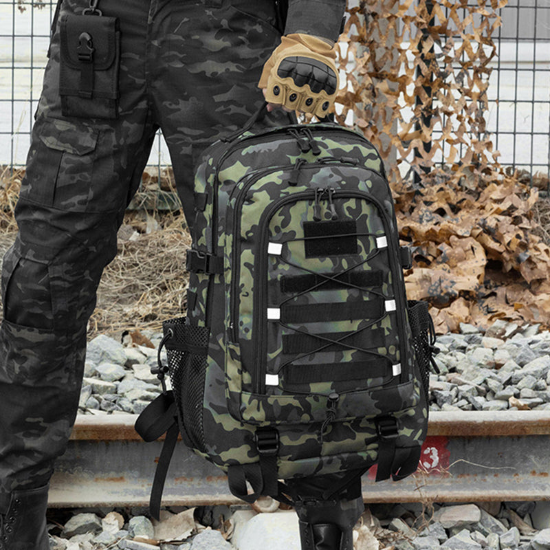 35L USB Charging Port Tactical Backpack with Headphone Interface