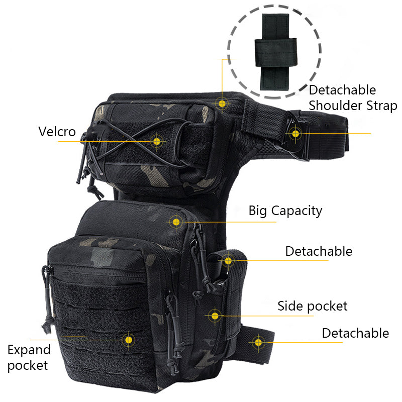 Men's Tactical Riding Leg Bag Tool Bag Pocket